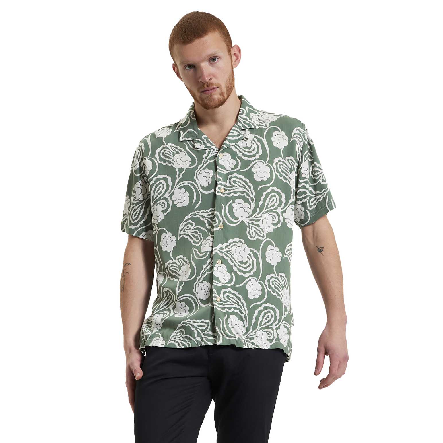 Ben Sherman Paisley Swirl Print Short Sleeve Shirt